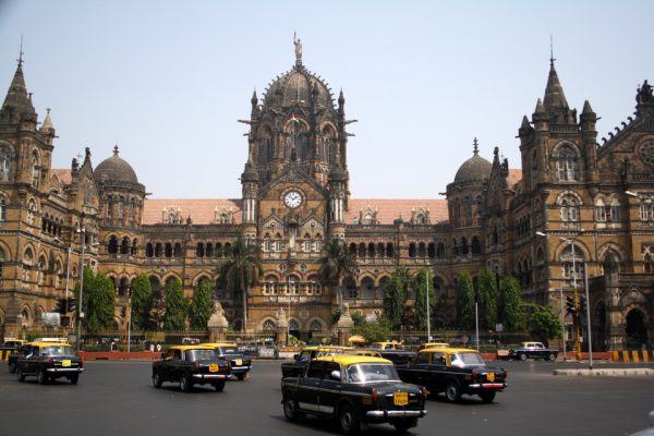 The legendary Chhatrapati Shivaji Terminus (CST) and the equally legendary Mumbai Taxis !