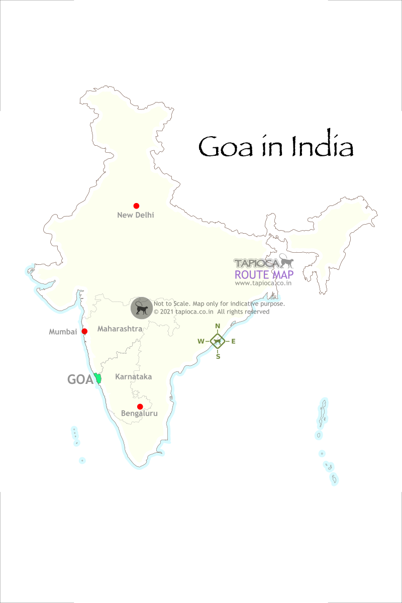 Location of Goa on India Map
