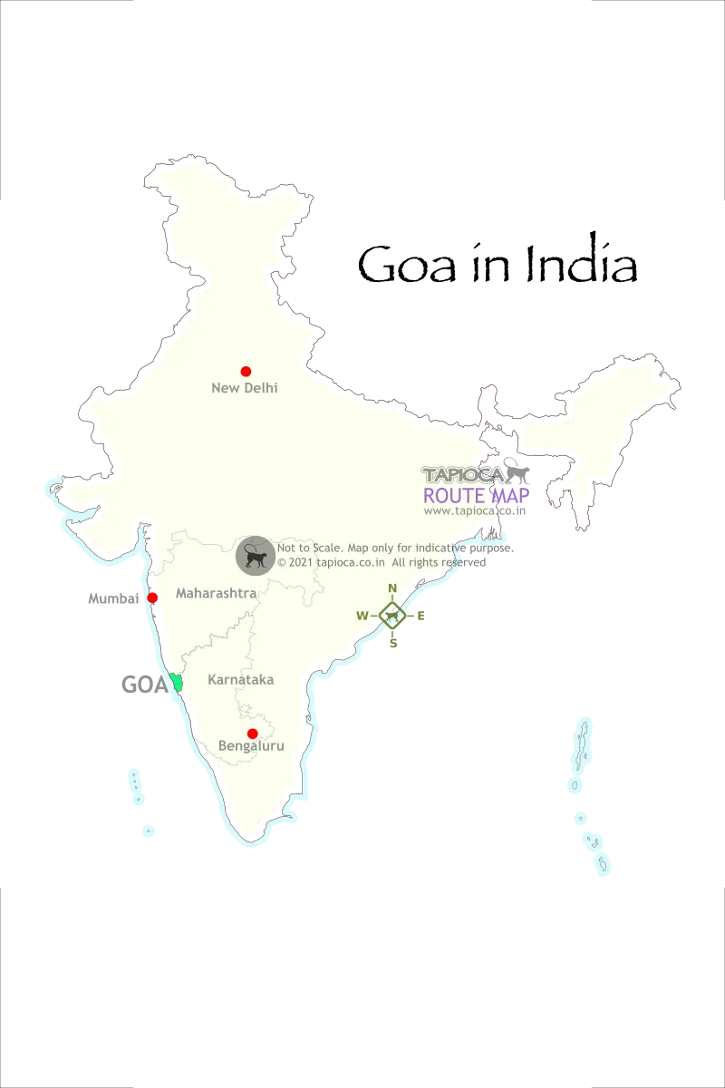 Location of Goa on India Map
