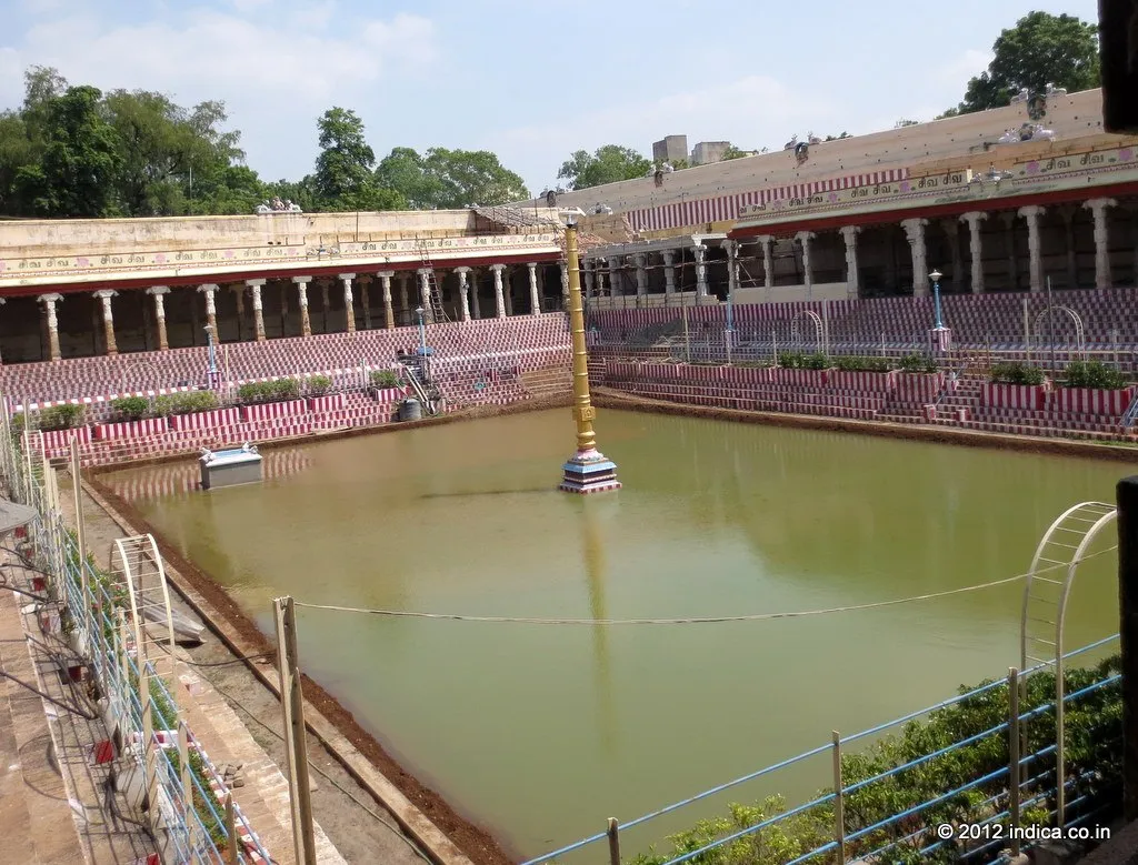 The Golden Lotus Pond inside the Meenakshi Temple complex in Madurai