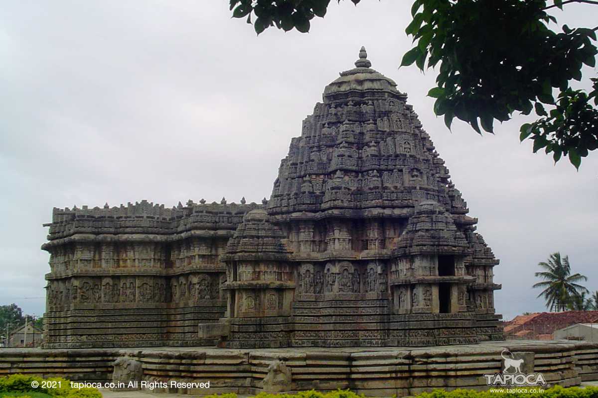 The Temple is an excellent example of Hoysala style architecture.
