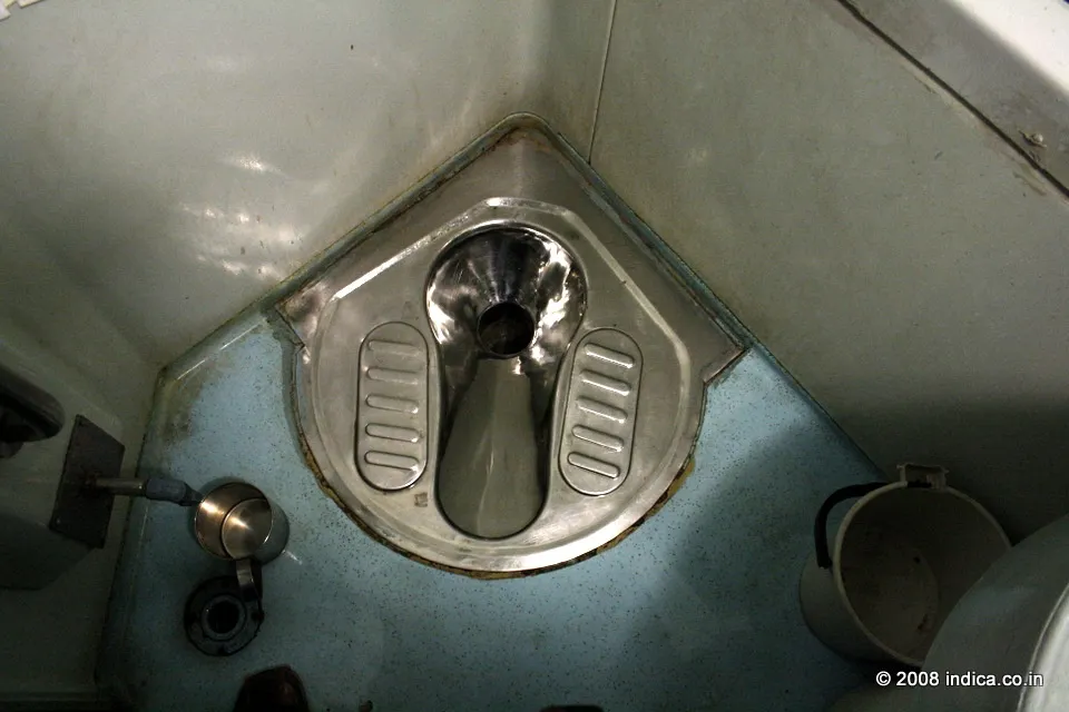 Indian Style toilet in 3 AC coaches