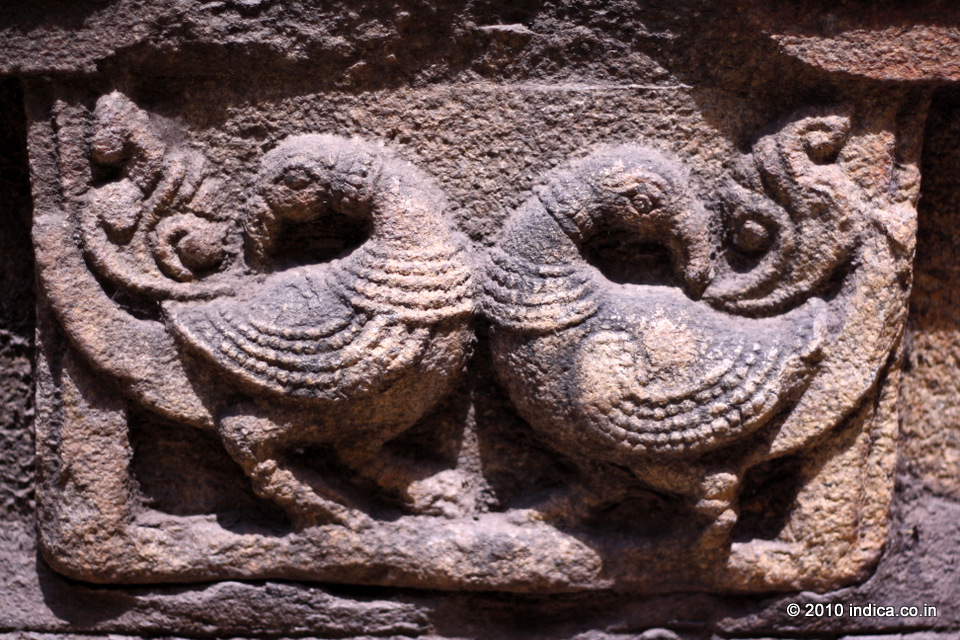 Motif on the fort wall. You can see many such images on the walls in Bangalore Fort.