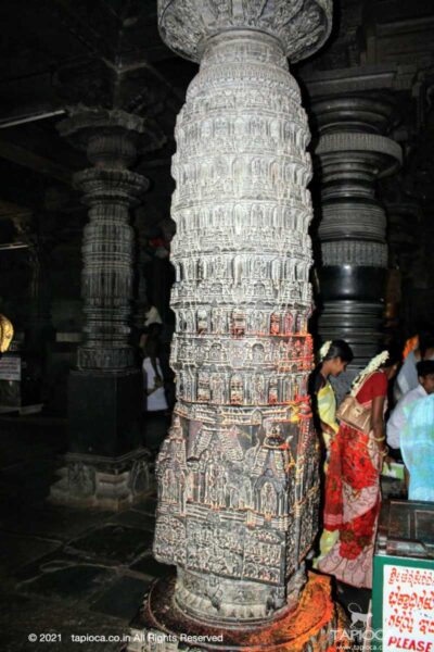 Narasimha Pillar (Index pillar) of Belur