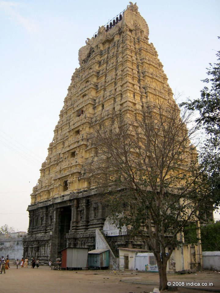Kancheepuram. The temple tower called Gopuram