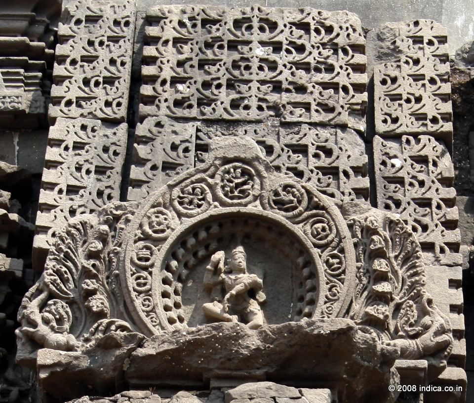 Motifs on the roof of Ambernath Temple