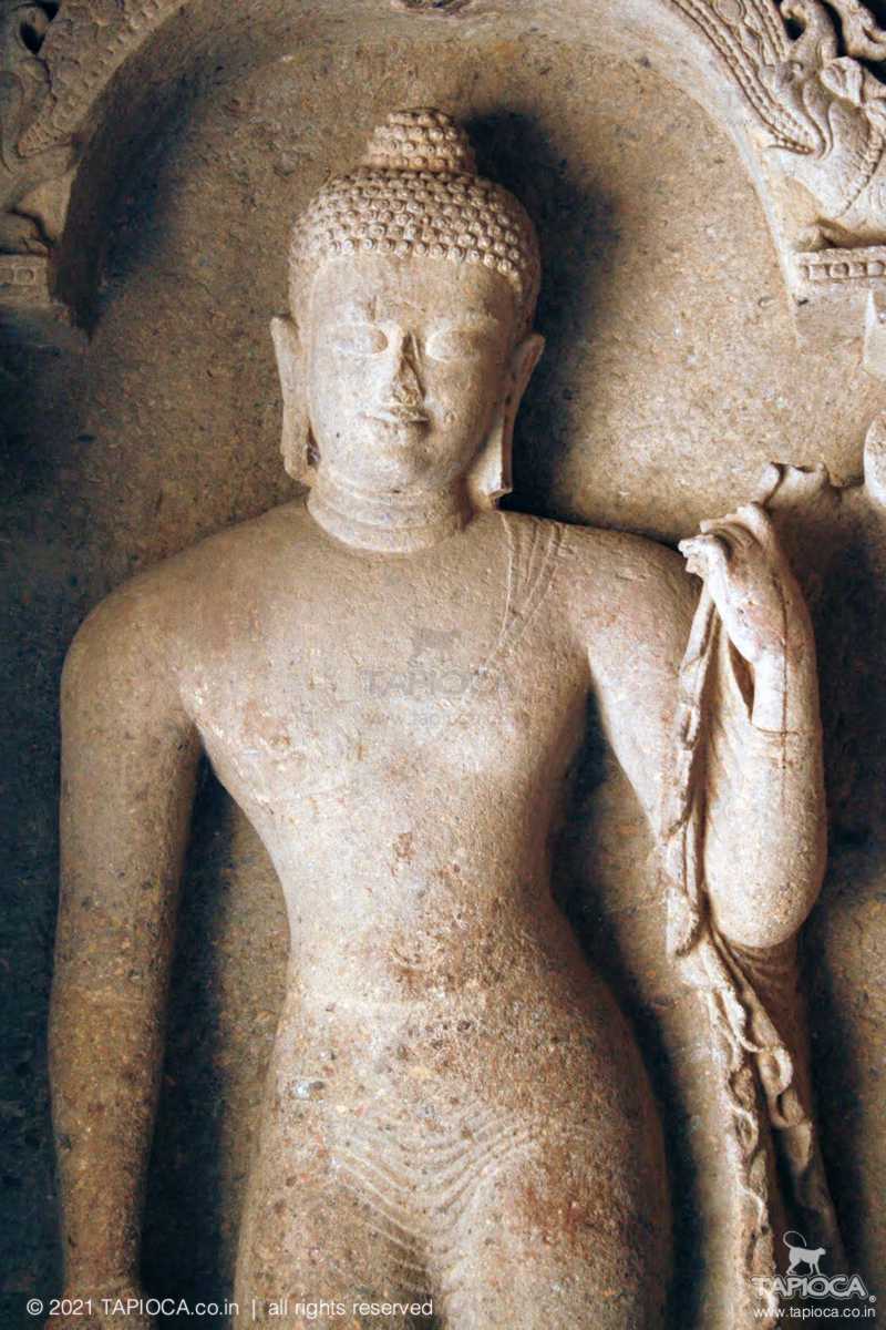 Kanheri Caves has some of the tallest images of Buddha in India