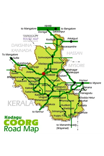 Road map for Coorg