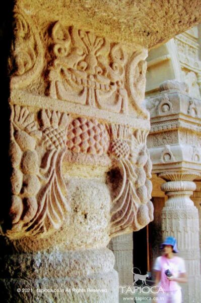 Note the design of the capitals at Ajanta Cave 19