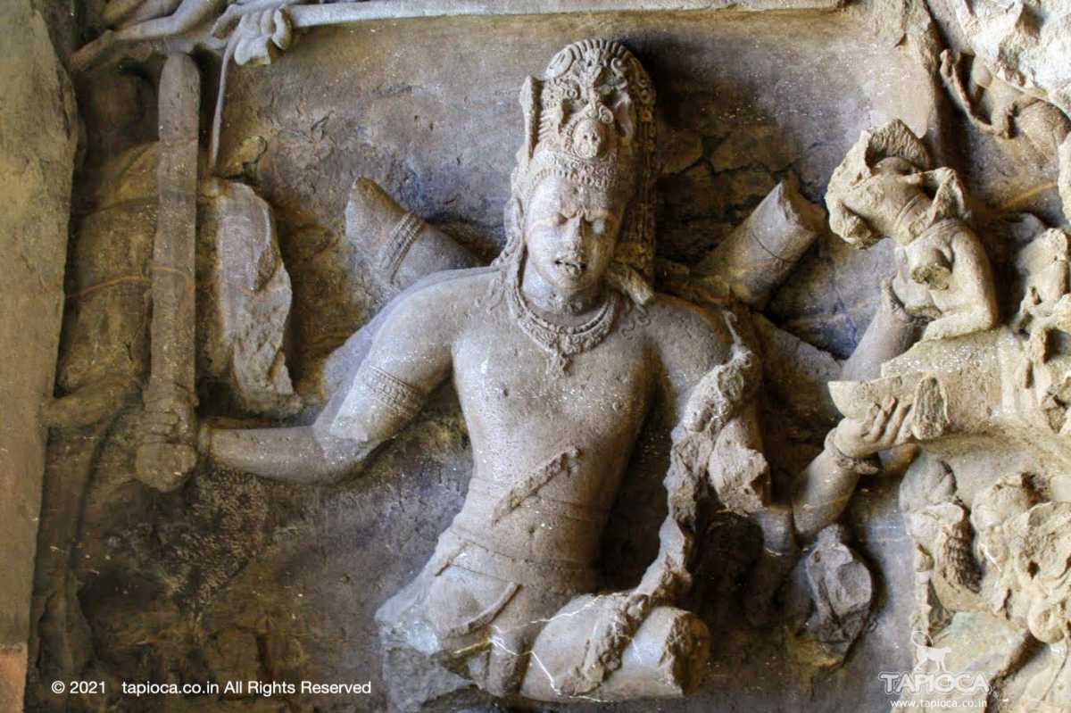 Shiva slaying the demon called Andhakasura