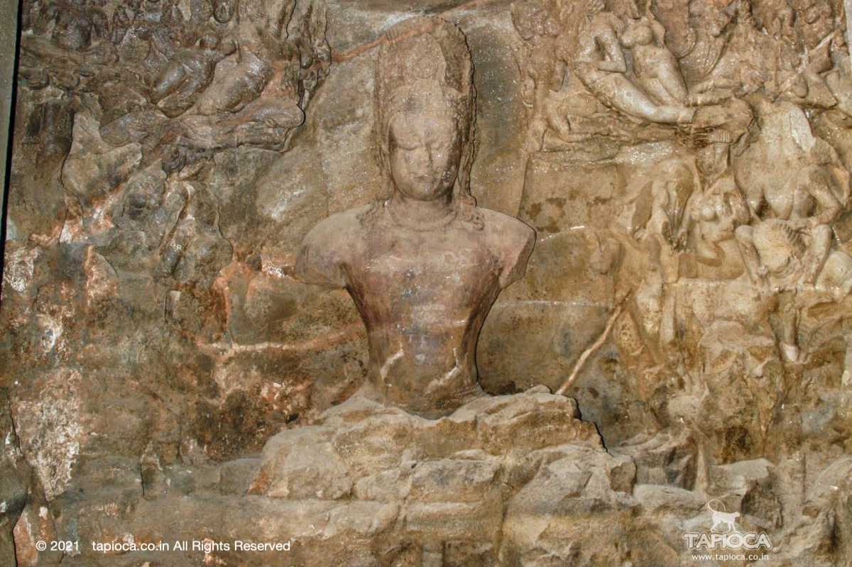 Rare posture of Shiva on a lotus 