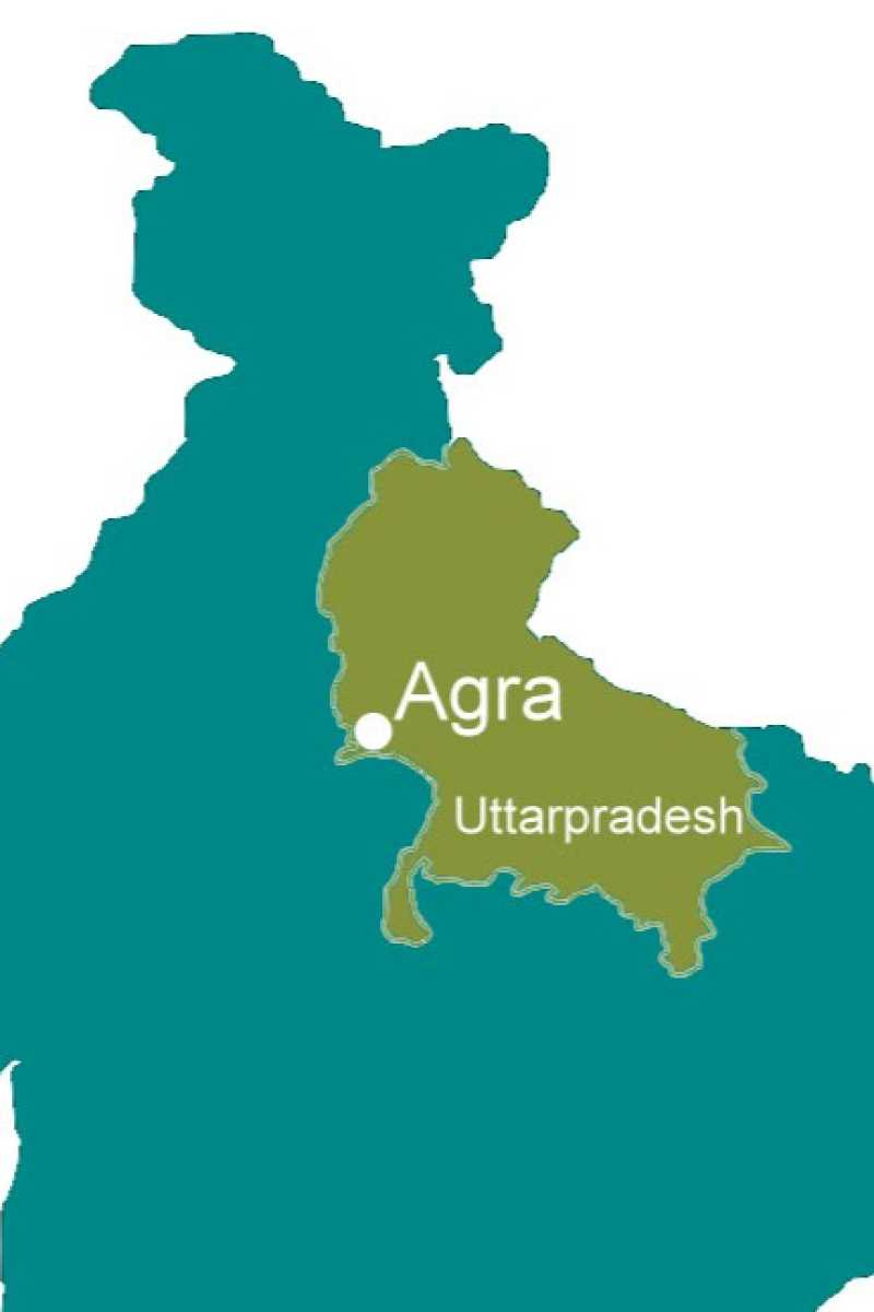 Agra is in UP State located in the northern part of India