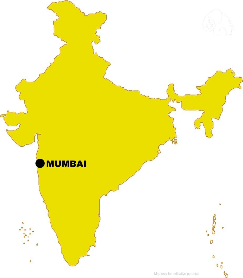 Mumbai is located on the western coast of India, facing the Arabian Sea