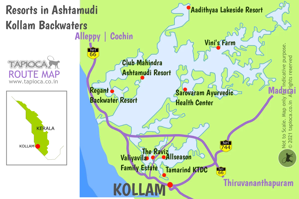 Astramudi lake resorts near Kollam