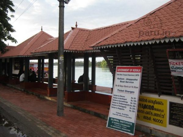 Boat Jetty at Kollam.