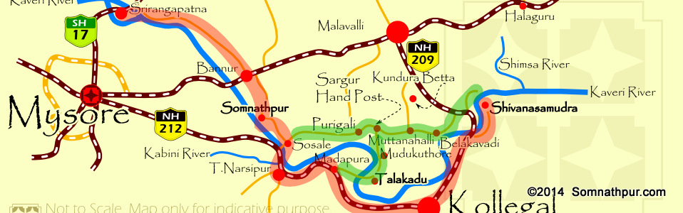 Road map to places near Somnathpur