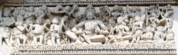 Hoysala Emperor Vishnuvardhana and his Queen ShantalaHoysala Emperor Vishnuvardhana and his Queen Shantala