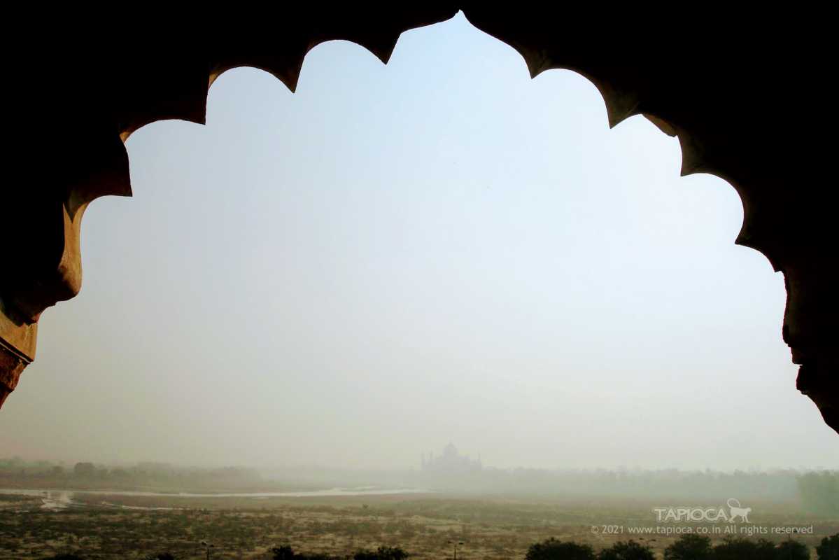 The same view of what Shahjahan had from his prison in Agra Fort