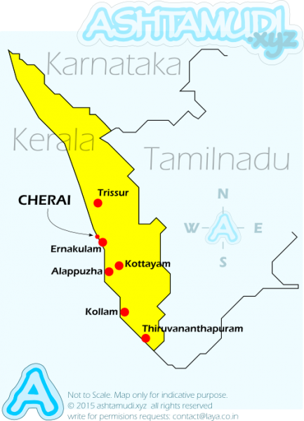 Cherai Beach location in Kerala