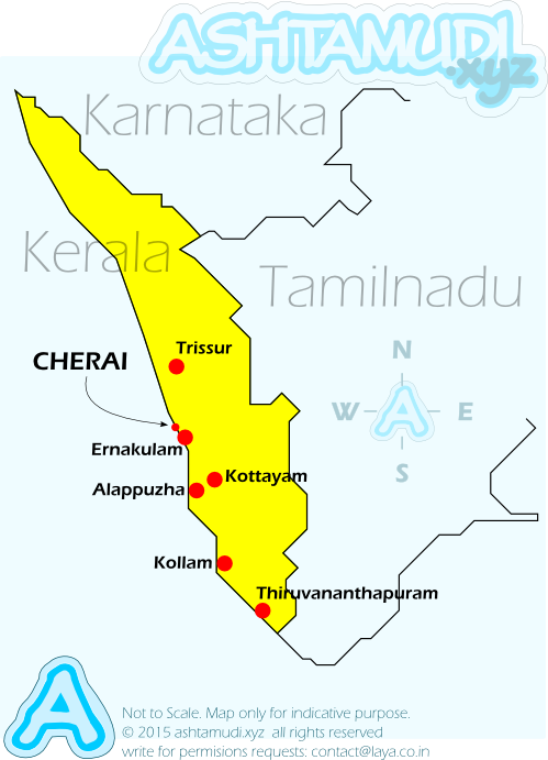 Cherai Beach location in Kerala
