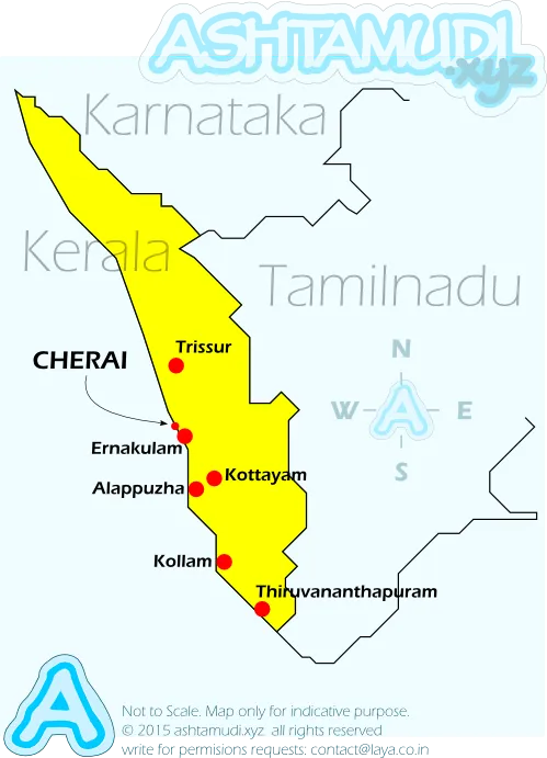 Cherai Beach location in Kerala