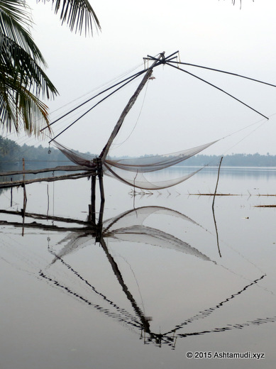 Chinese fishing net in Vypin Island 