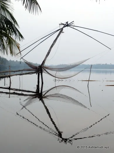 Chinese fishing net in Vypin Island 
