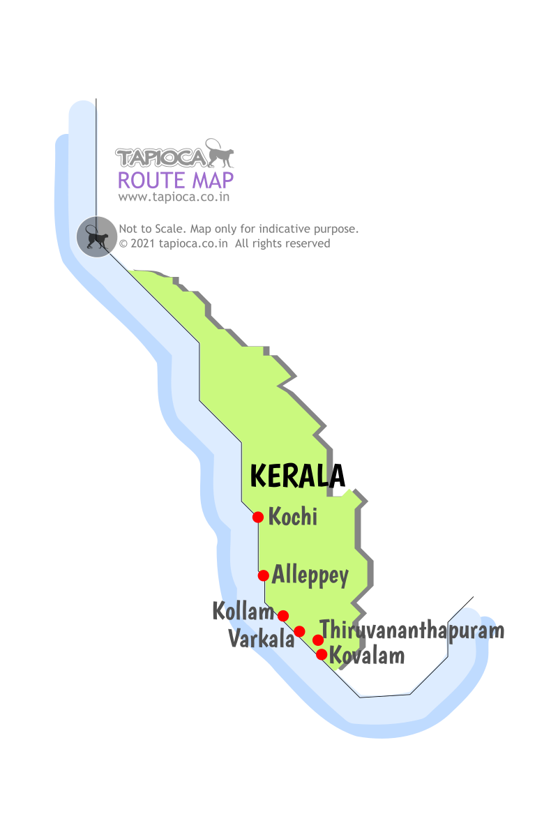 Map Of Kerala, Tourist Map Of Kerala, Travel Map Of Kerala,, 58% OFF