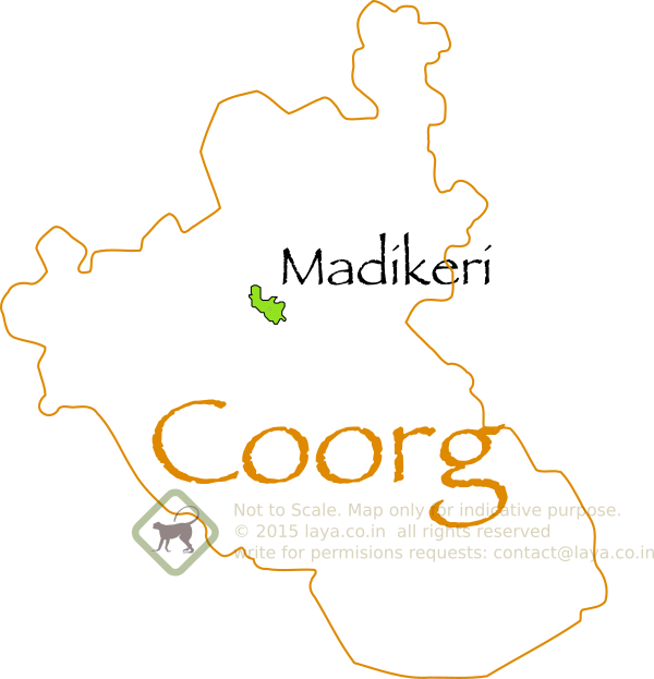 Madikeri in Coorg district map