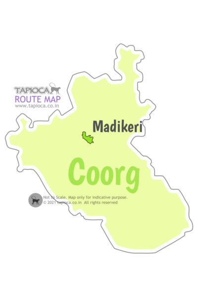 Madikeri in Coorg district map