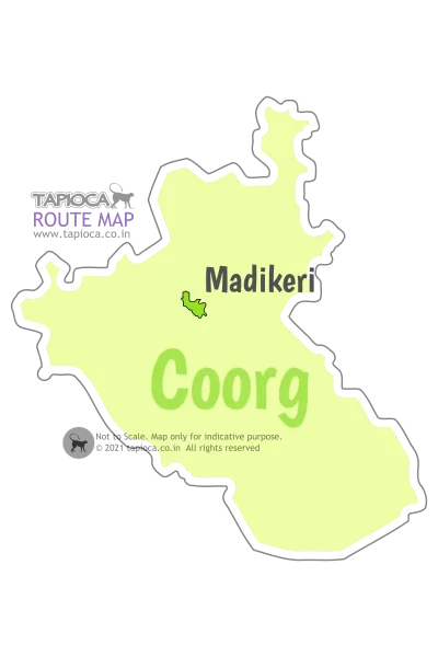 Madikeri in Coorg district map