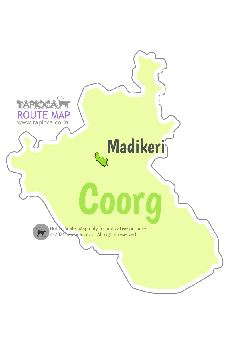 Madikeri in Coorg district map