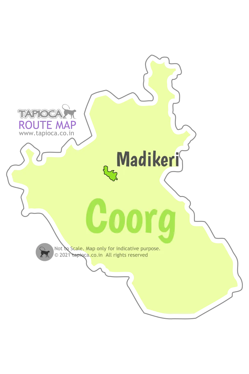 Madikeri in Coorg district map