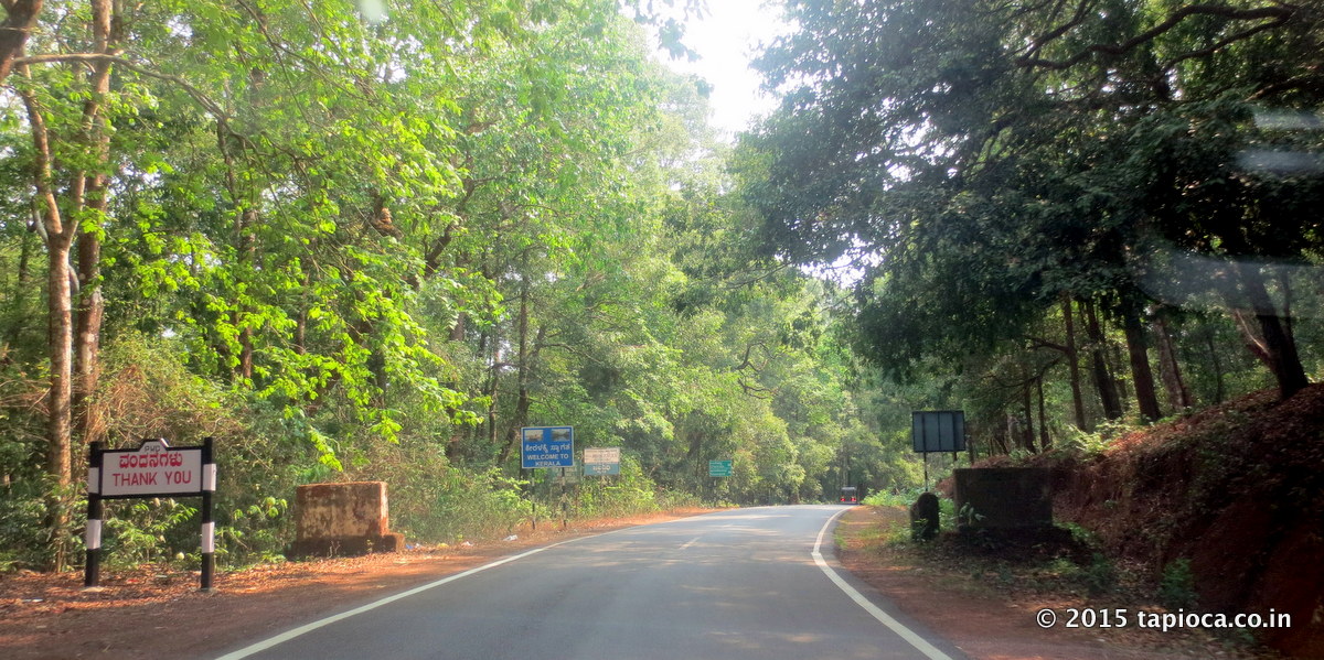 From Jalsoor  the road zigzag through the reserve forest  and villages in Kasaragod. 