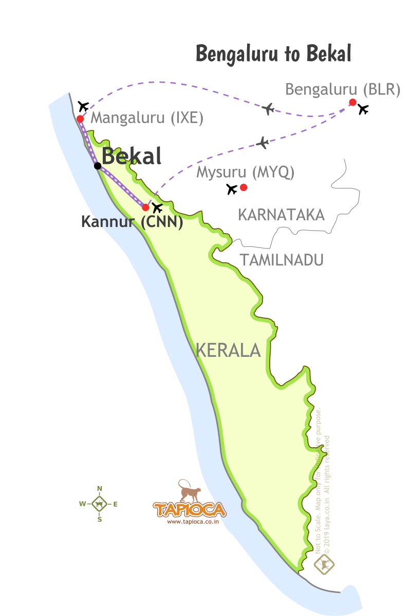 Mangalore & Kannur are two airports near Bekal