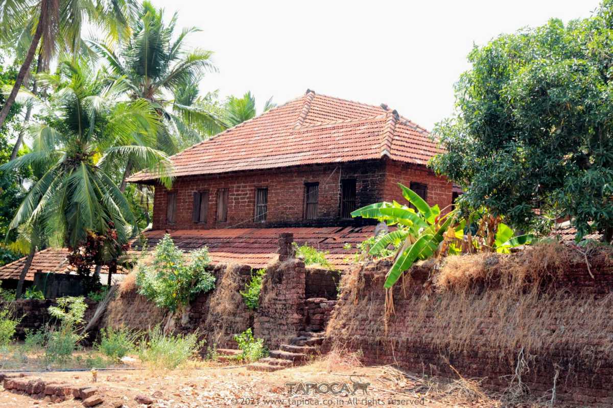 The traditional houses made of Laterite blocks and terracotta tiled roof.