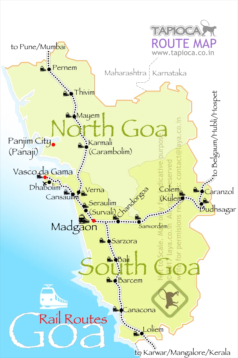 Goa Rail Route Map