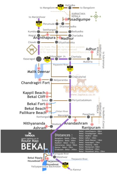 Bekal Route Map