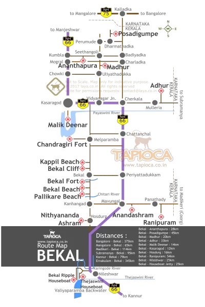 Bekal Route Map
