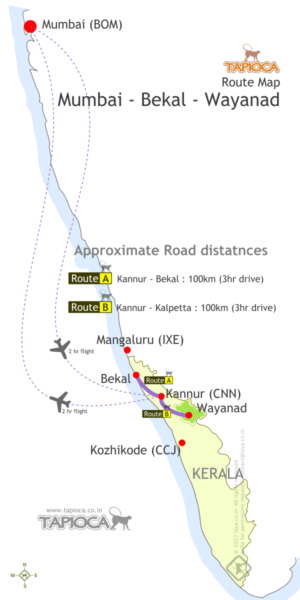 Mumbai Bekal Wayanad Route