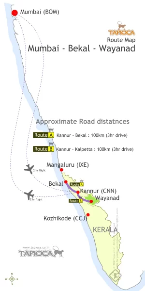 Mumbai Bekal Wayanad Route