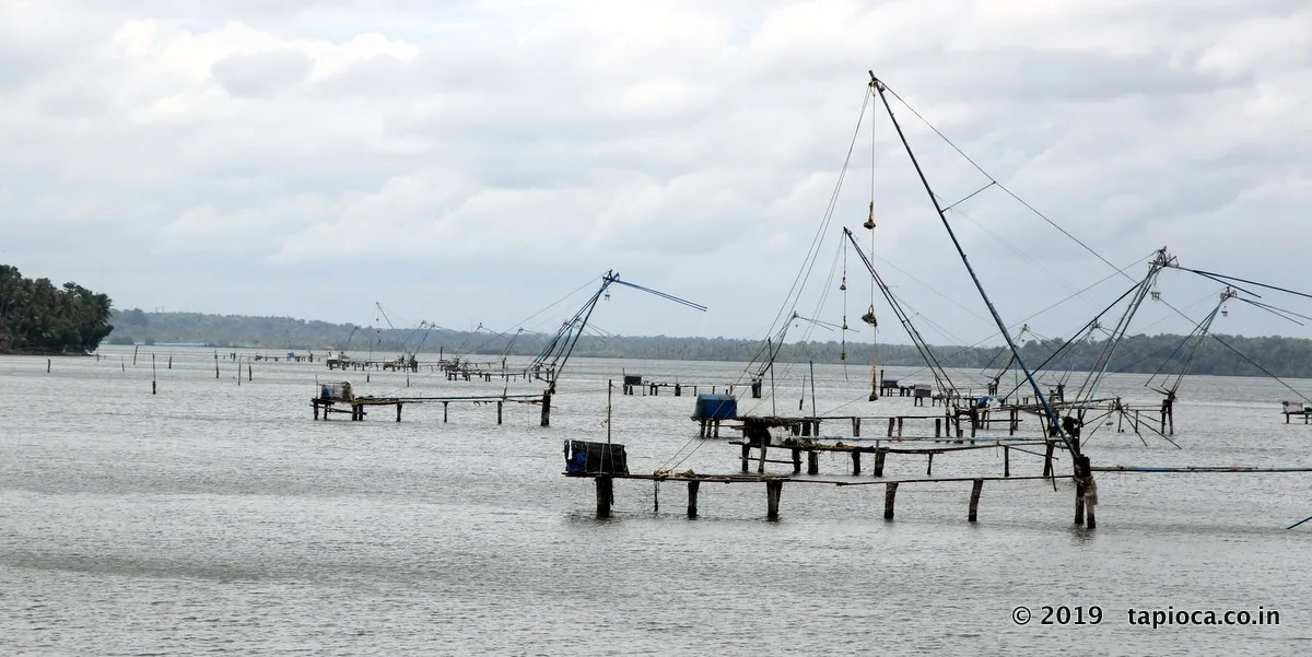 Chinese Fishing Nets near Club Mahindra Ashtamudi Resort