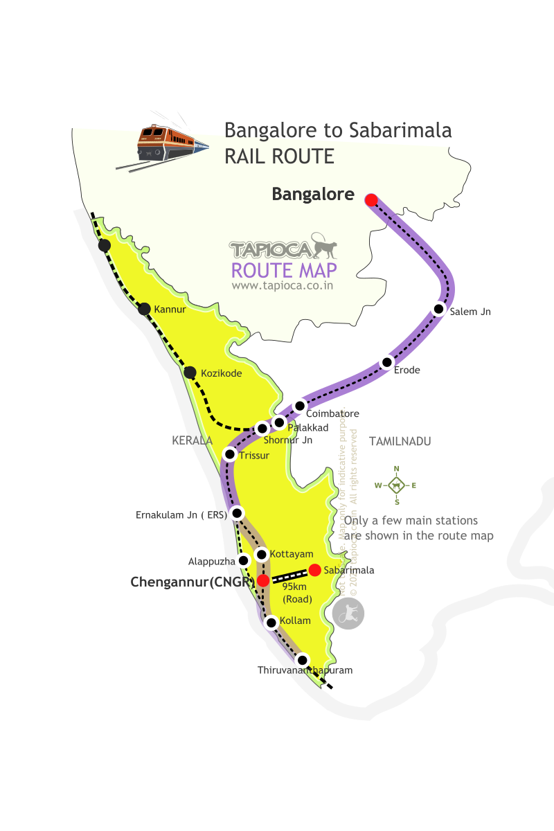 Bangalore To Sabarimala Train Route 