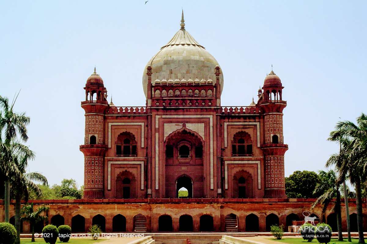 Built with Red Sandstone and White Marble