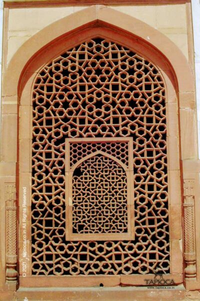 Sandstone Lattice Window Humayun Tomb Delhi