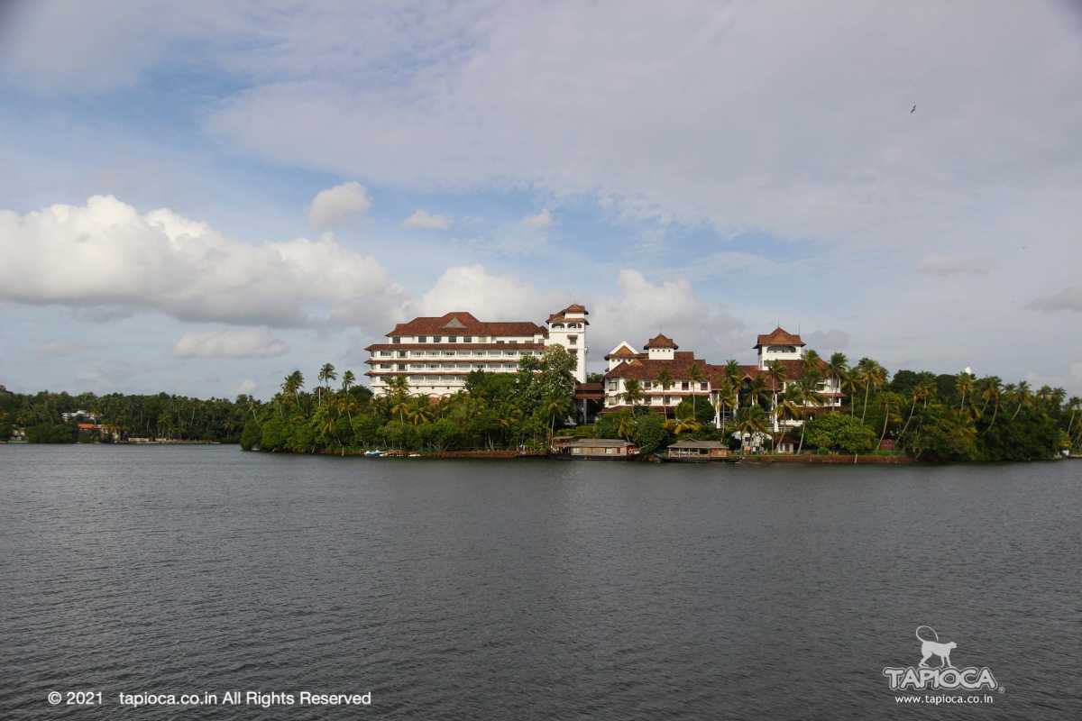 Ashtamudi lake & The Raviz 