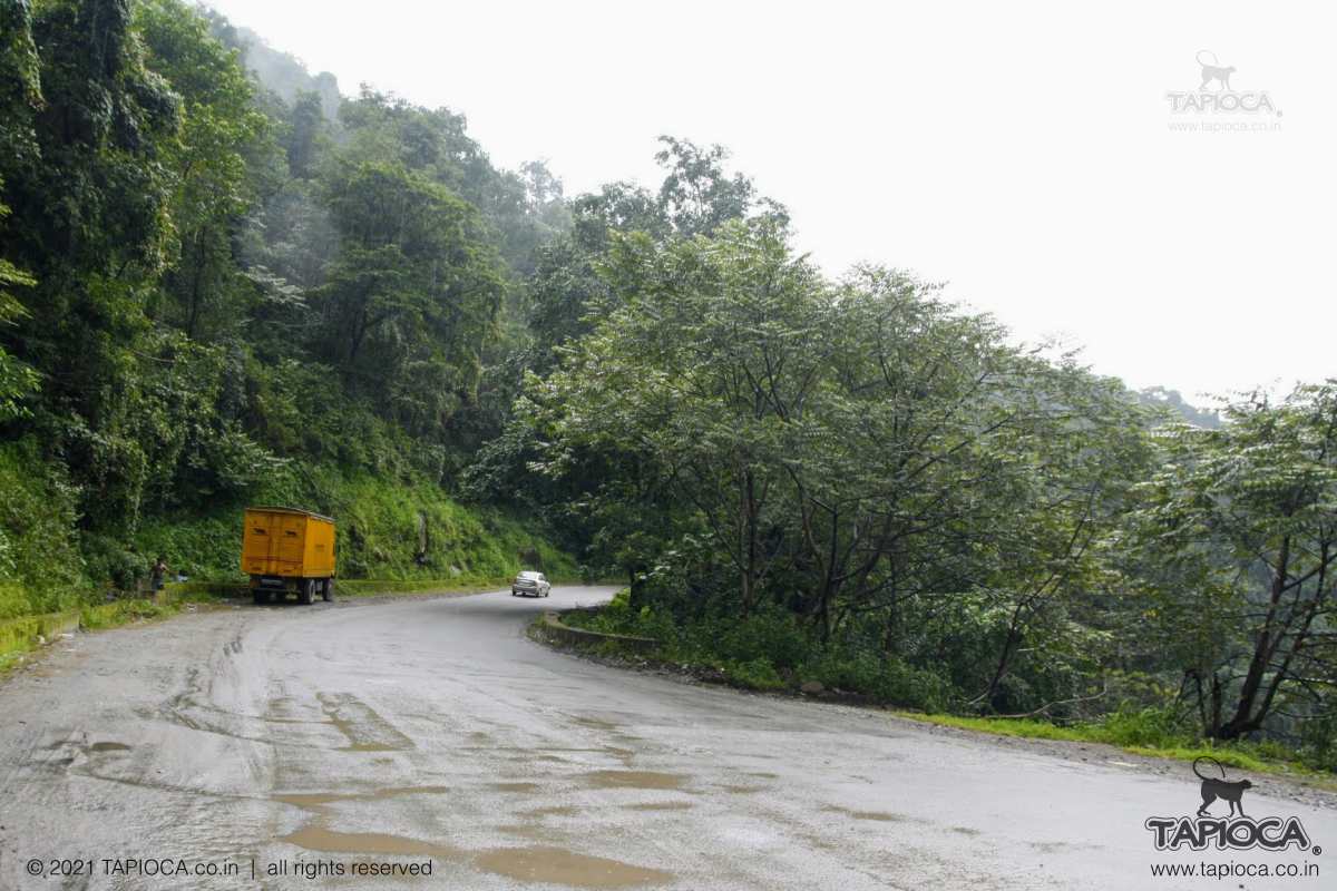 The road condition in Shiradi Ghat section 