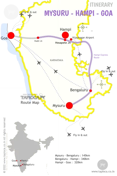 Mysore, Hampi & Goa make an indel 1 week itinerary