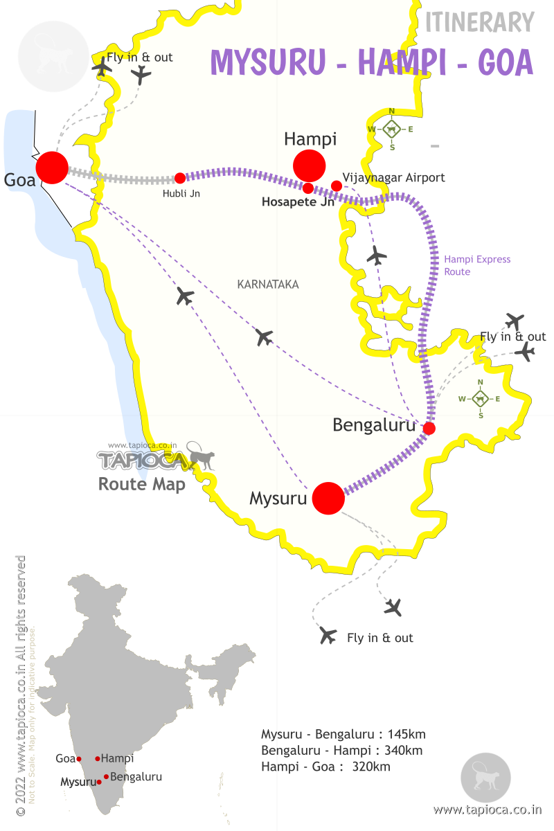 Mysore, Hampi & Goa make an indel 1 week itinerary 