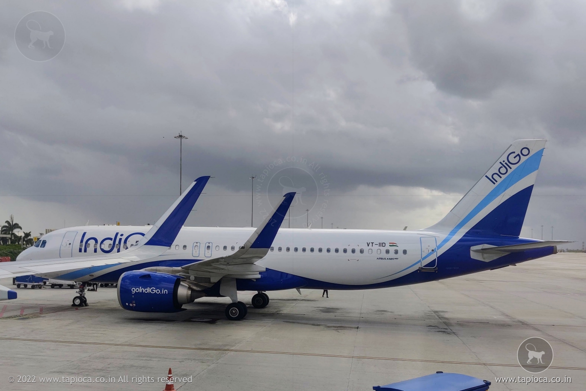 Indigo flight in Bangalore airport 